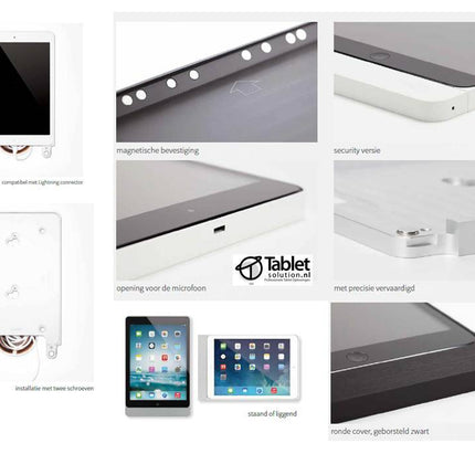 Basalte Eve wandhouder voor iPad 10.2  - Zwart