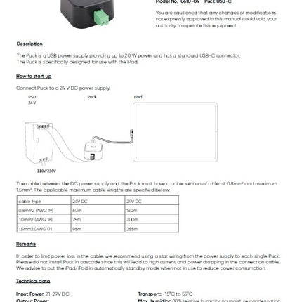 Basalte Puck inbouw lader Eve 20W  24v USB-C