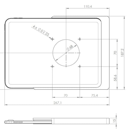 Displine Companion Wall Home  iPad 10th/11th gen. Zwart