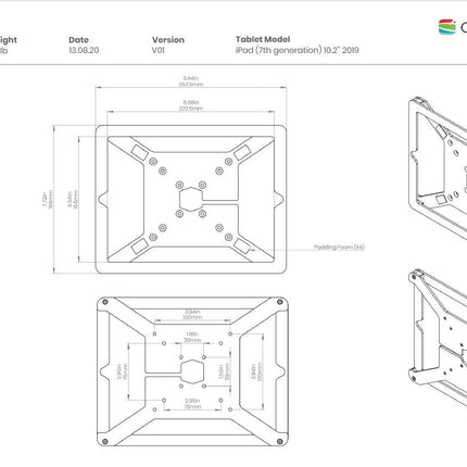Maclocks Maclocks Axis Wandhouder met Beveiligingsslot voor iPad 10.2"