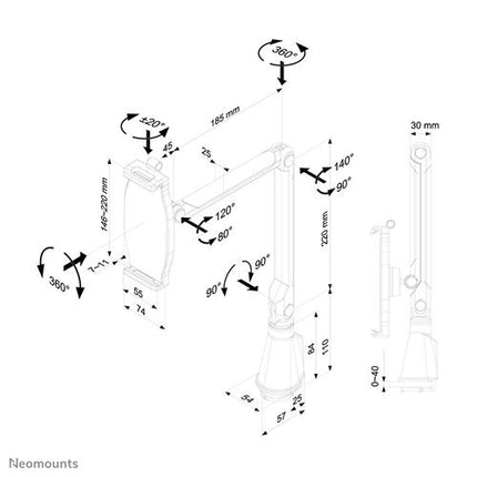 Neomounts by Newstar universele bureausteun voor tablet