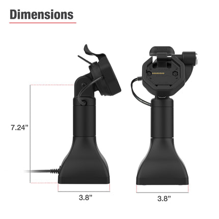 RAM Mounts GDS® Uni-Conn™ 18 cm Pedestal Dock met slot en oplaadfunctie via USB-C