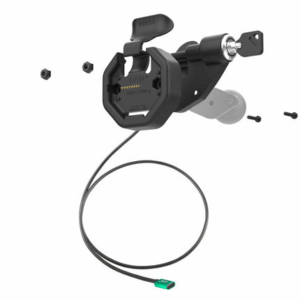 RAM Mounts Uni-Conn™ Powered Snap-In Wall Dock met USB-C-connector