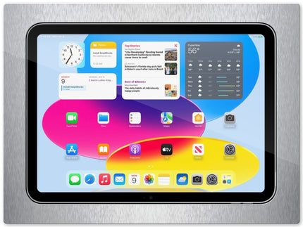 SimpliDock iPad® 10th en 11th Gen  inbouw wandhouder-  RVS-look