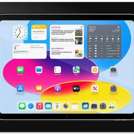 SimpliDock iPad® 10th en 11th Gen    inbouw wandhouder Zwart