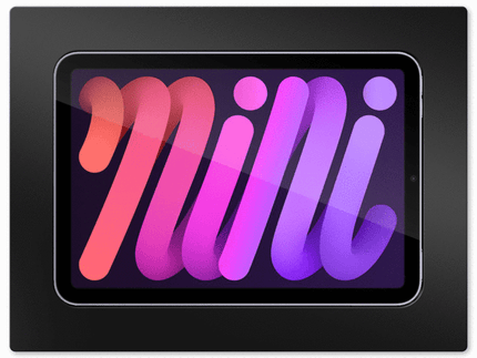 SimpliDock iPad Mini 6|7 (A17 Pro) inbouw wandhouder -Zwart -