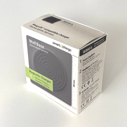 Smart Things Magnetische Qi-lader 'Wave', matzwart, glazen voorkant.