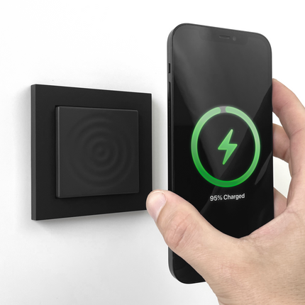 Smart Things Magnetische Qi-oplader met dop Wave 55mm, zwart mat