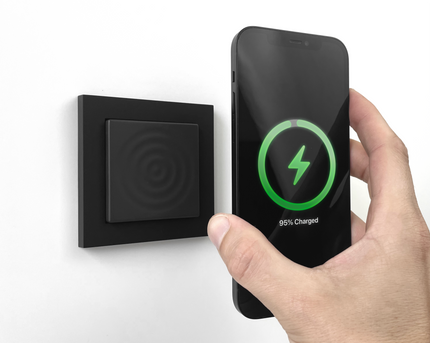 Smart Things Magnetische Qi-oplader met dop Wave 55mm, zwart mat