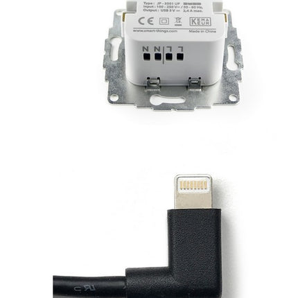 Smart Things sCharge 12W inbouw inbouw voedingsadapter 230V met lightning connector  S24L