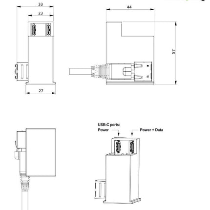 Smart Things sCharge PoE+ FIT oplader met  Lightning power & data connectie S28L