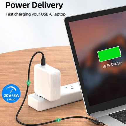 Tabletsolution Haakse USB-C naar USB-C kabel oplaadkabel  1mtr