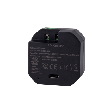 Tabletsolution USB-C Voedingsadapter 30W Inbouw