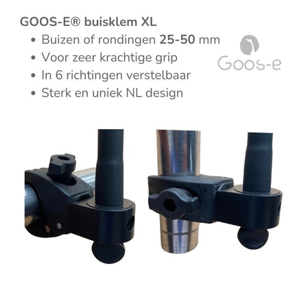 Tabletsolution.nl GOOS-E Tablet houder & Telefoonhouder PRO - buis pijpklem XL - hals 35/55 of 75 cm