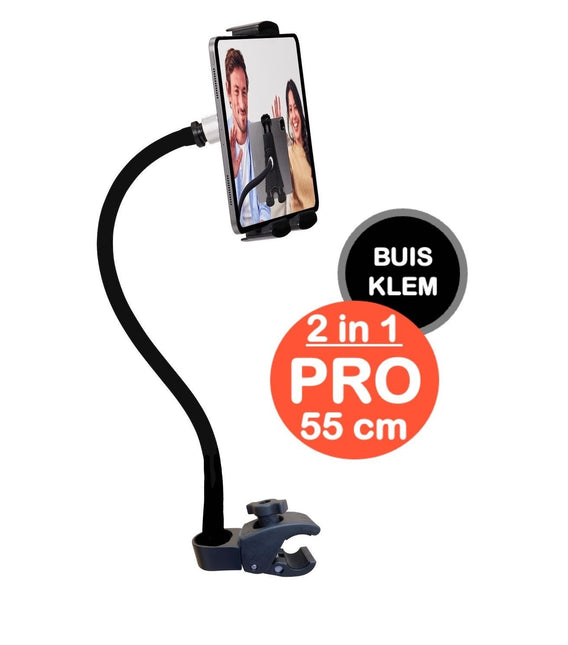 Tabletsolution.nl GOOS-E Tablet houder & Telefoonhouder PRO - buis pijpklem - hals 35 of 55 cm