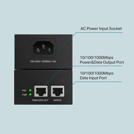 Tabletsolution.nl TP-Link PoE-170S Gigabit PoE+ injector 60 watt