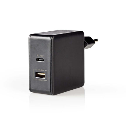 Tabletsolution.nl Universele USB-C/USB-A tablet lader, 3 A, Zwart