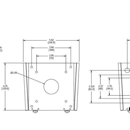 Vidamount Fixed VESA Slim Wall Mount schroefvast