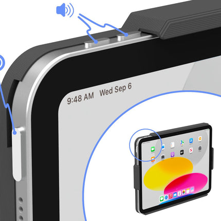 Vidamount iPad Air 13" (M2, M3) open  iPadhouder met muur montage